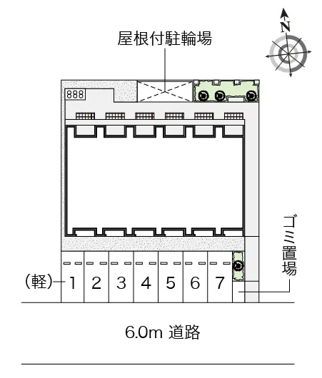 ★手数料０円★仙台市若林区荒井　月極駐車場（LP）